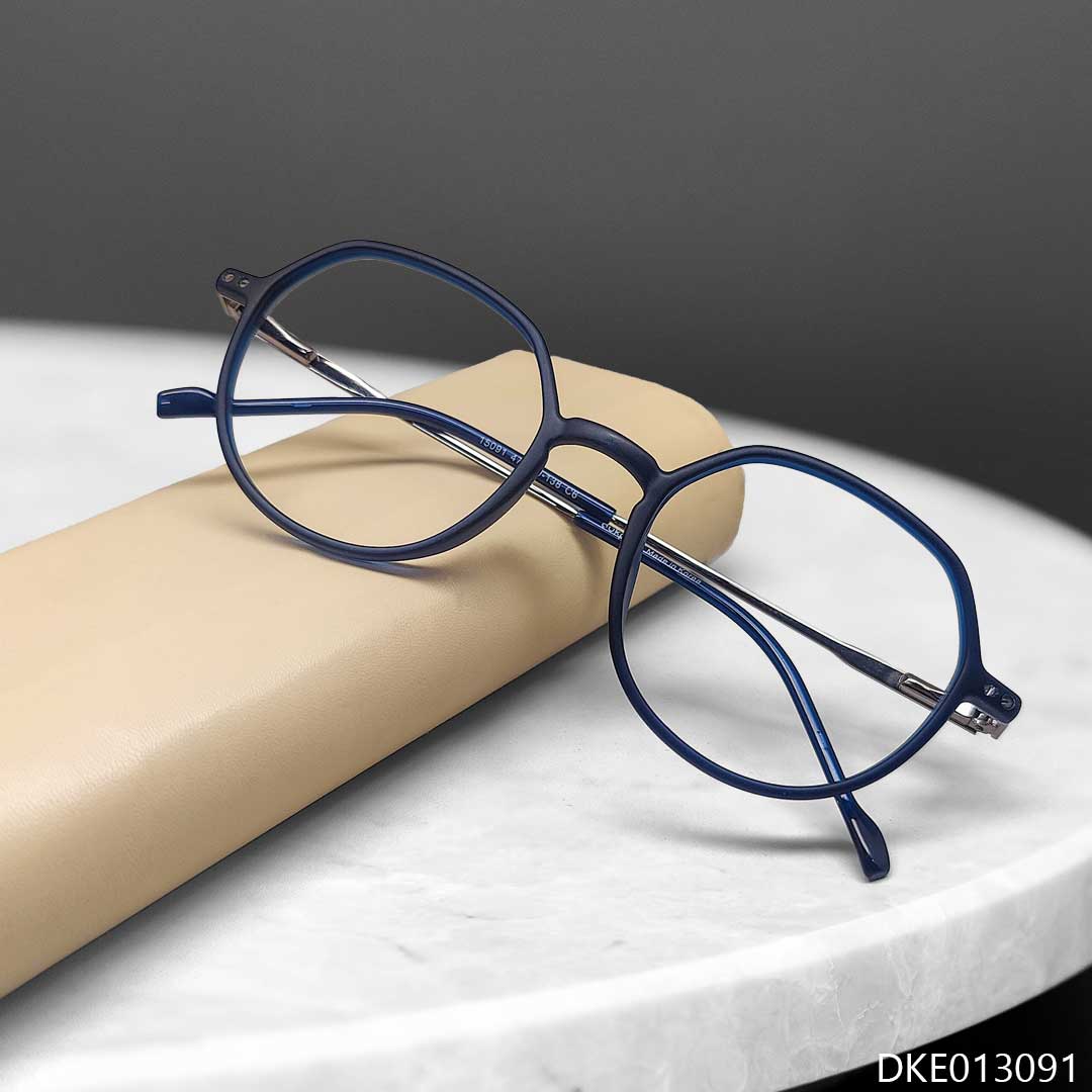 Purple Transparent Round Eyeglass
