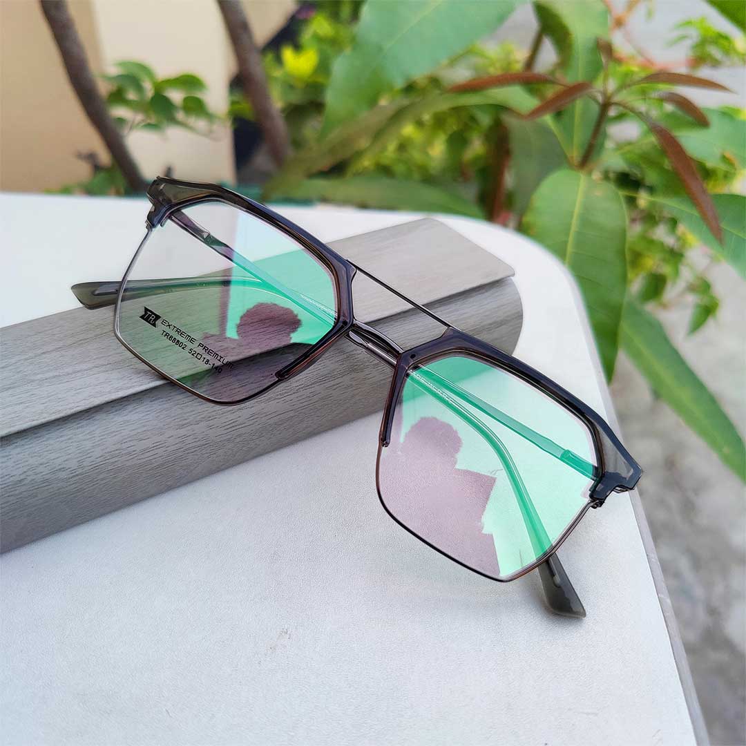 Trendy Double Bar Metal Eyeglasses 2026