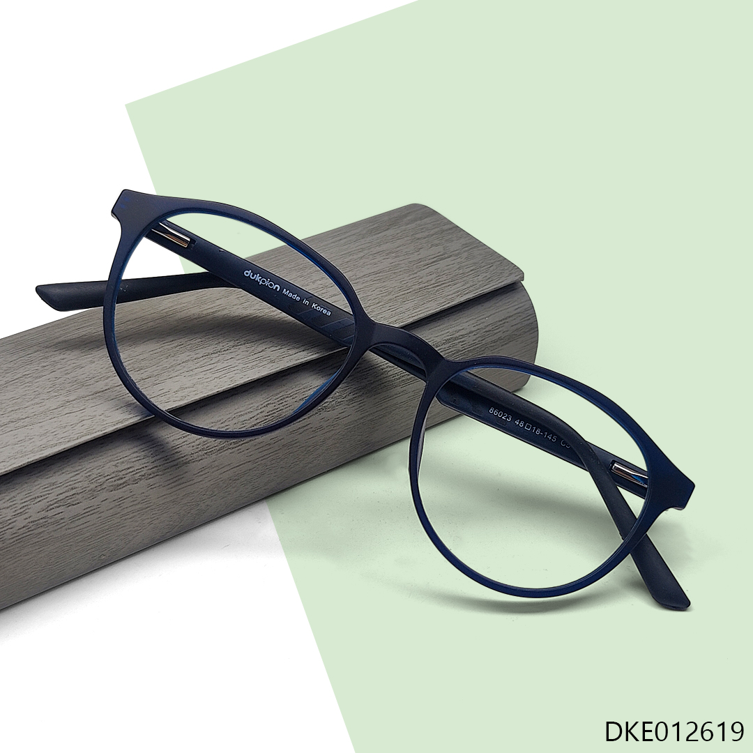 Navy Blue Semi Round Flexible Eyeglasses