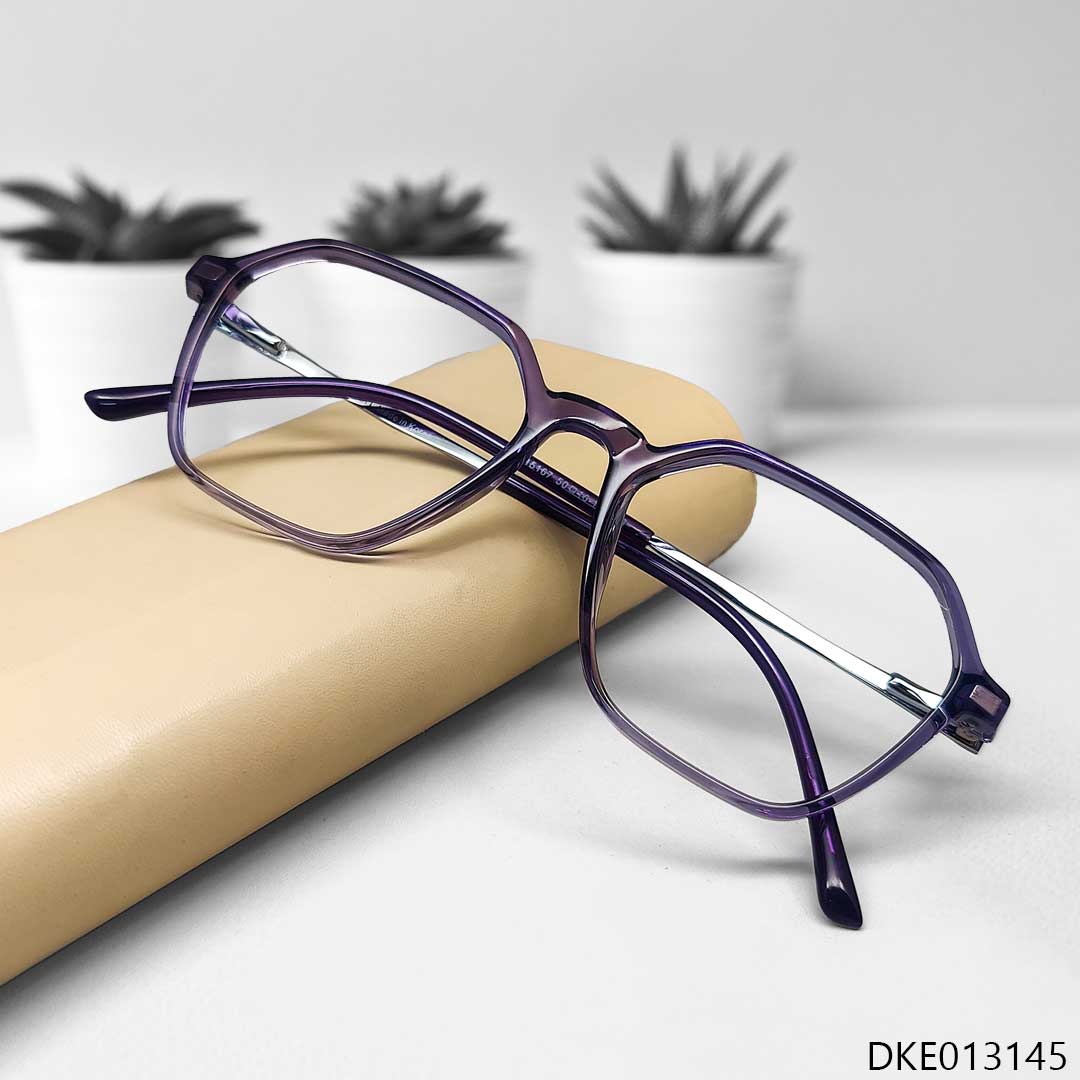 Purple Transparent Color and Durable Eyeglass