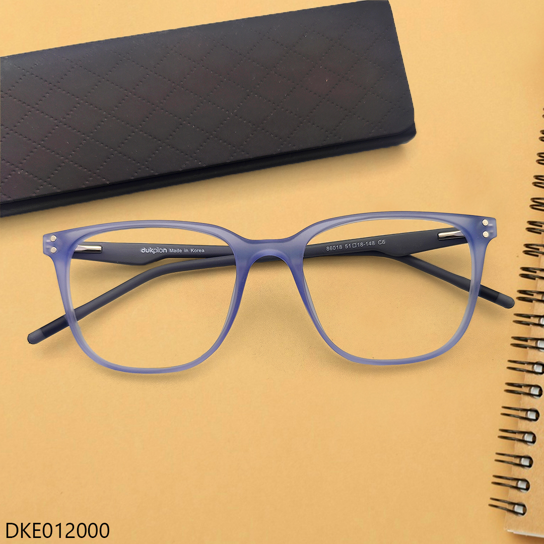 Purple Transparent Matte Color Eyeglasses