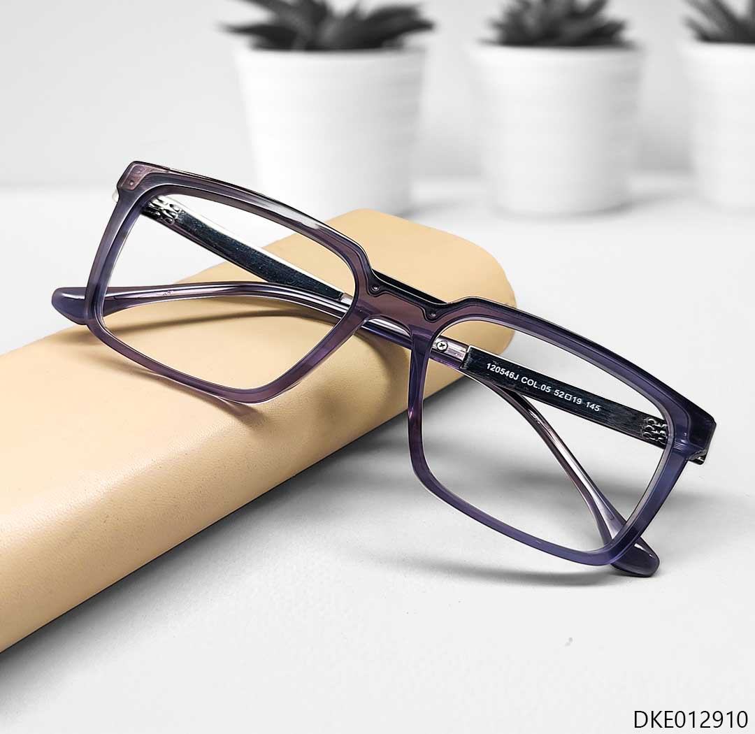 Premium Square Shape Fiber and Metal Mixed Eyeglass