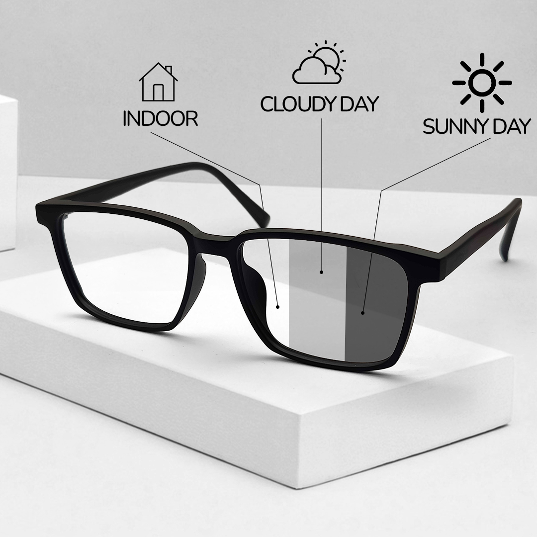 New Arrived Square Shape Photochromic Glasses