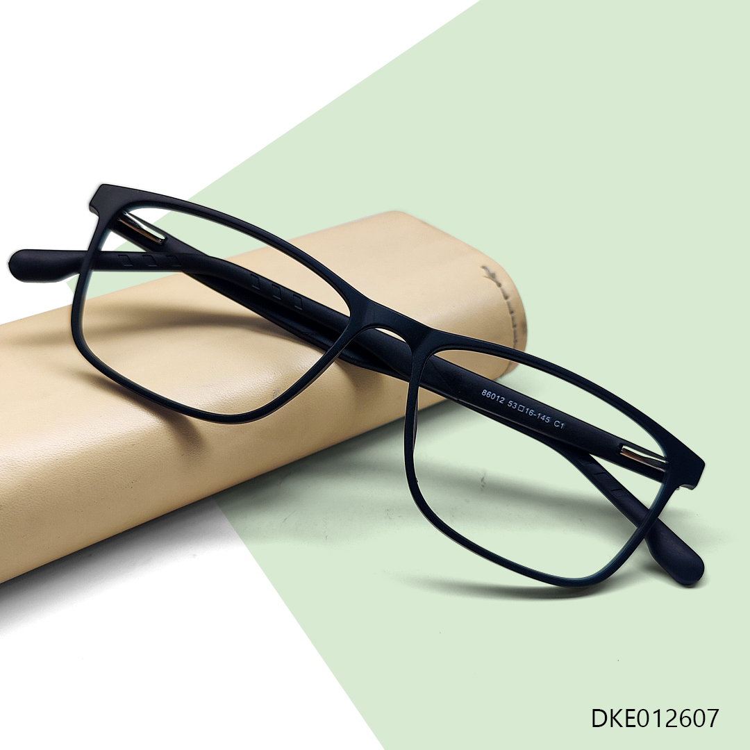 Black Color Rectangle Shape Flexible Eyeglasses