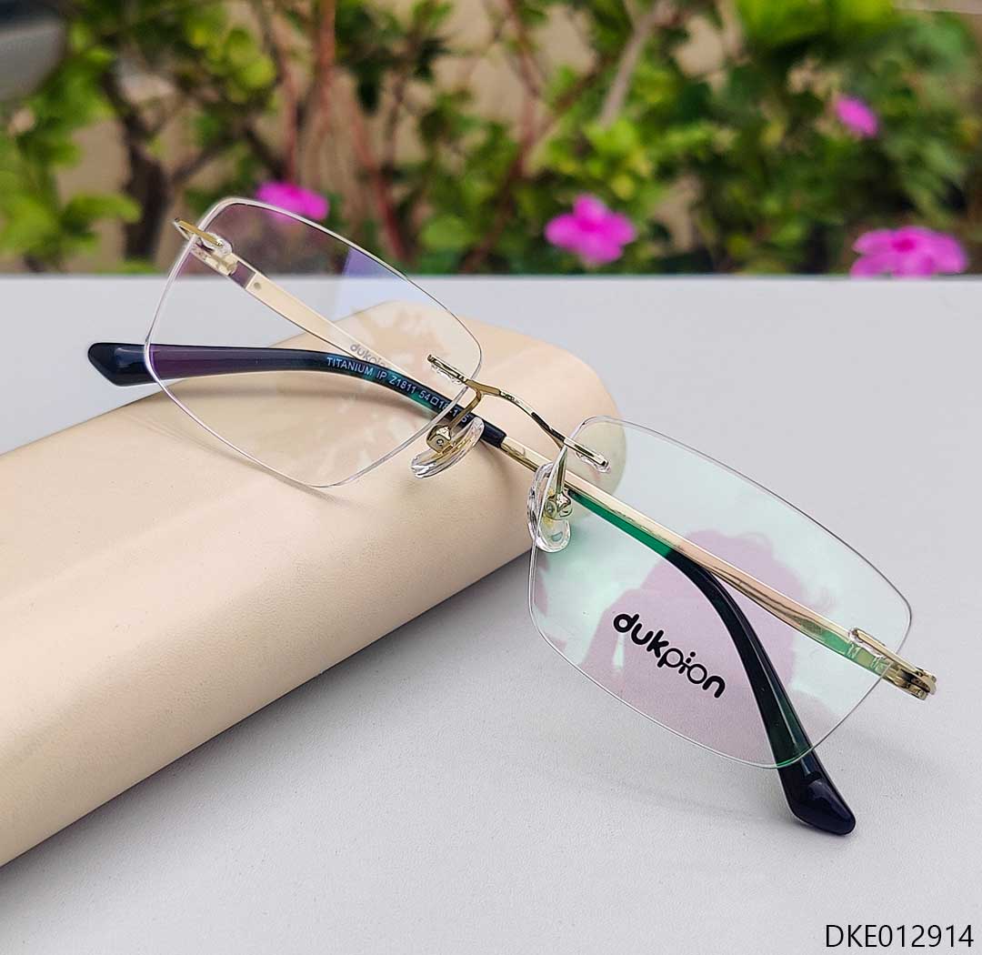 Golden Color Fashionable Rimless Eyeglass