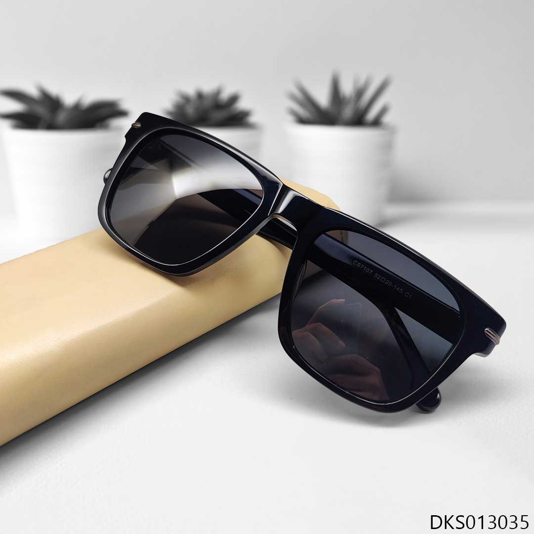 Glossy Black Color Branded Sunglass