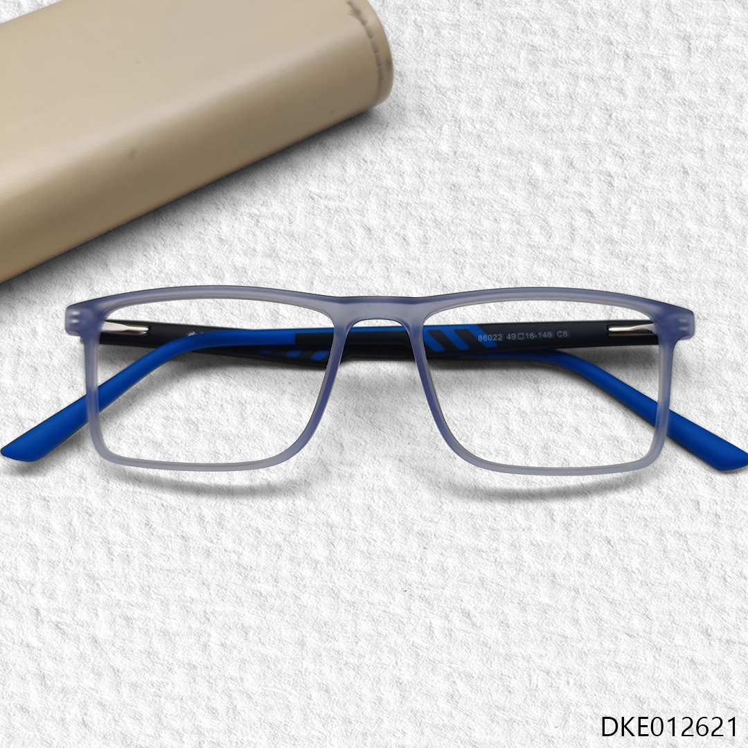 Matte Transparent Rectangle Shape Eyeglasses