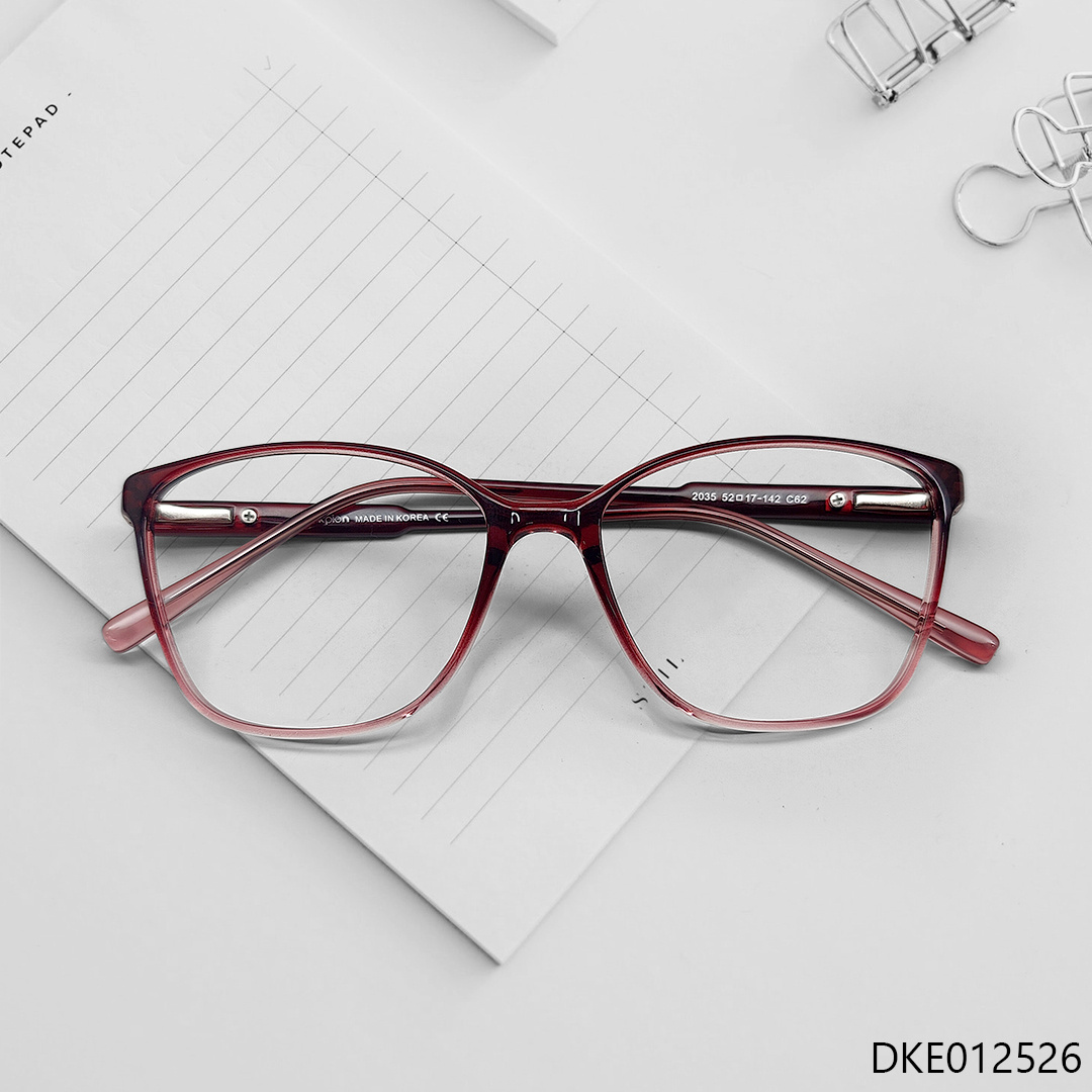 Red Transparent Womens Eyeglasses